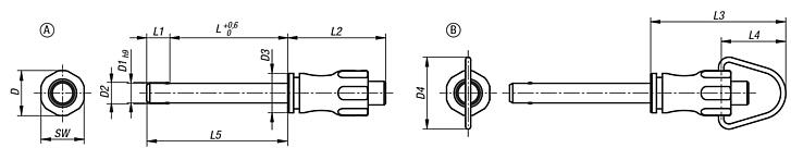 Ball lock pins stainless steel