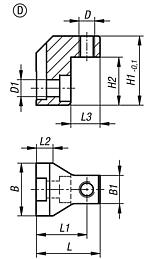 可更换标准夹钳, D 型