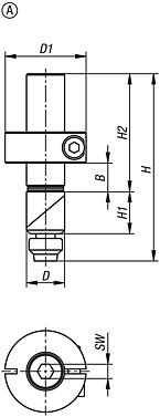 Clamping pin, steel Form A