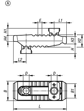 Clamp straps, adjustable, Form A