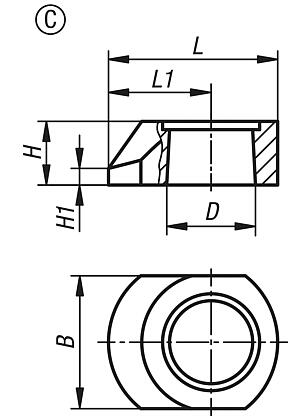 Clamping arm for hydraulic swing clamps, Form C