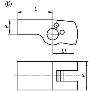 Tension levers for rotary lever clamps, Form B blank