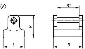 Thrust pads for power clamps, Form A, smooth