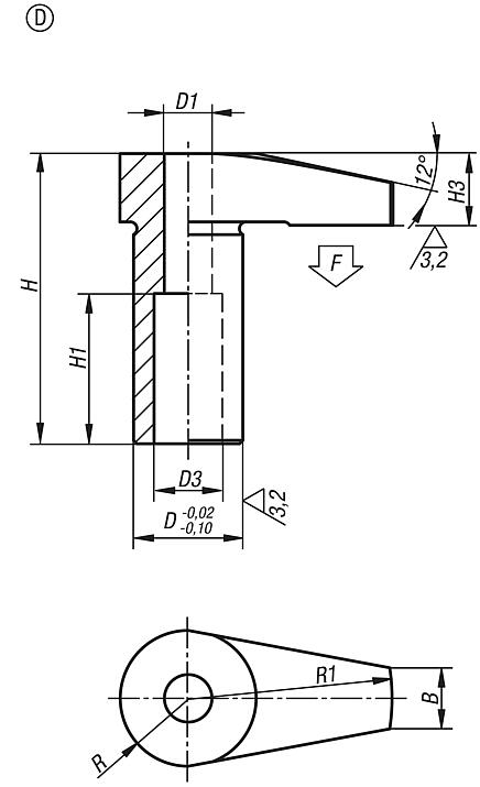 D 型长钩状夹具压板