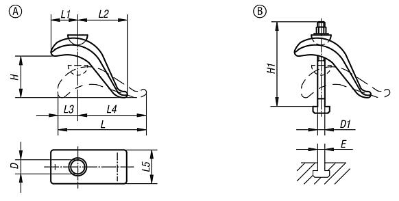 Clamp straps pivot, strap only or assembly