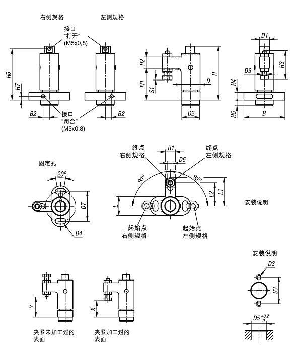 气动转角夹具