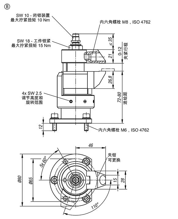 浮动式夹具，带独立的夹具和互锁装置