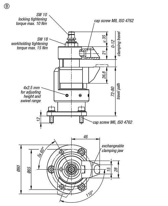 Floating clamps with separate workpiece clamp and interlock