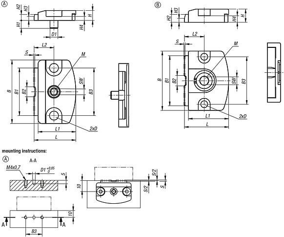 Flat clamps with cam