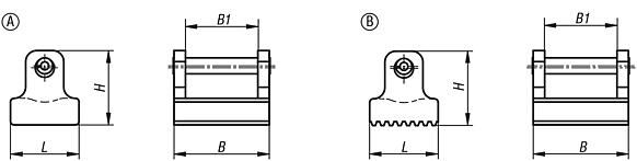 Thrust pads for power clamps