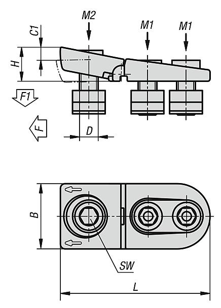 T-slot clamps