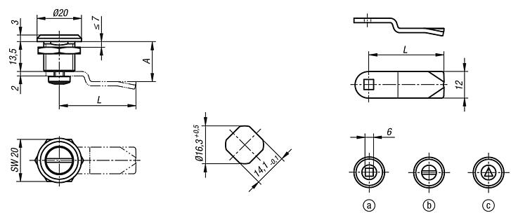 Quarter-turn locks compact