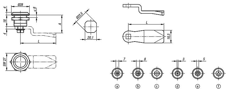 Quarter-turn locks