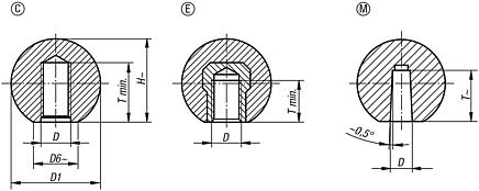 Ball knobsthermoplastic DIN 319 enhanced