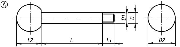 球头把手，A 型