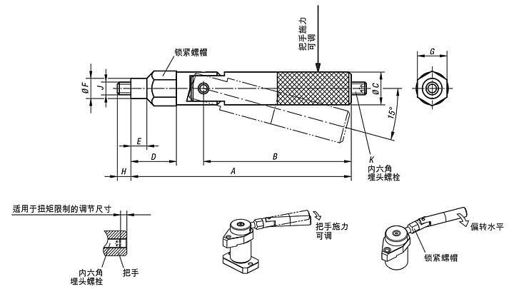 旋入式手柄 带扭矩限制