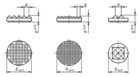 Gripper pads round carbide