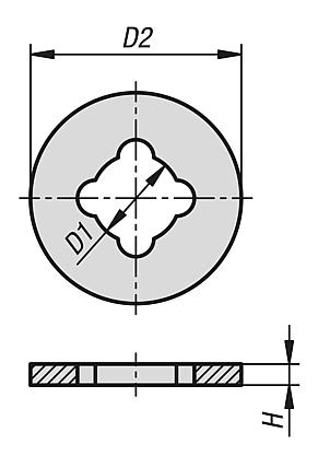 Washers plastic captive