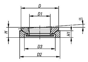 Spherical levelling washers