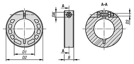 Shaft collar, plastic