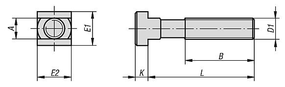 T-slot bolts DIN 787