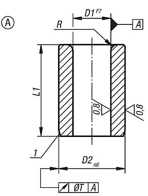 Drill bushes cylindrical, DIN 179, Form A