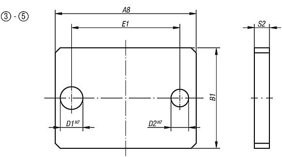 Drilling plates, DIN 6348 enhanced, size 3 to 5