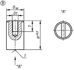 Magnets deep pot SmCo, Form B