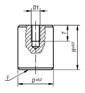 Magnets deep pot with internal thread NdFeB