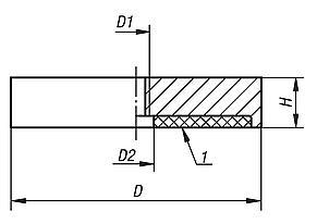 Magnets shallow pot with internal thread NdFeB