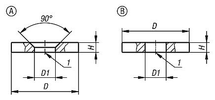 Magnets raw with hole NdFeB, disc form