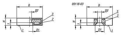 Magnets shallow pot with through hole NdFeB, with rubber protective jacket