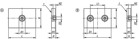 Magnets with internal thread NdFeB, rectangular, with rubber protective jacket