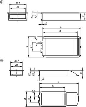 塑料抗静电物料盒 适用于悬挂型材