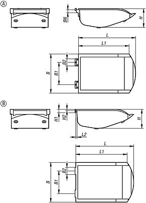 塑料物料匣适用于 I 型型槽、B 型型槽和悬挂型材