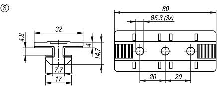 Profile slider. Form S, standard