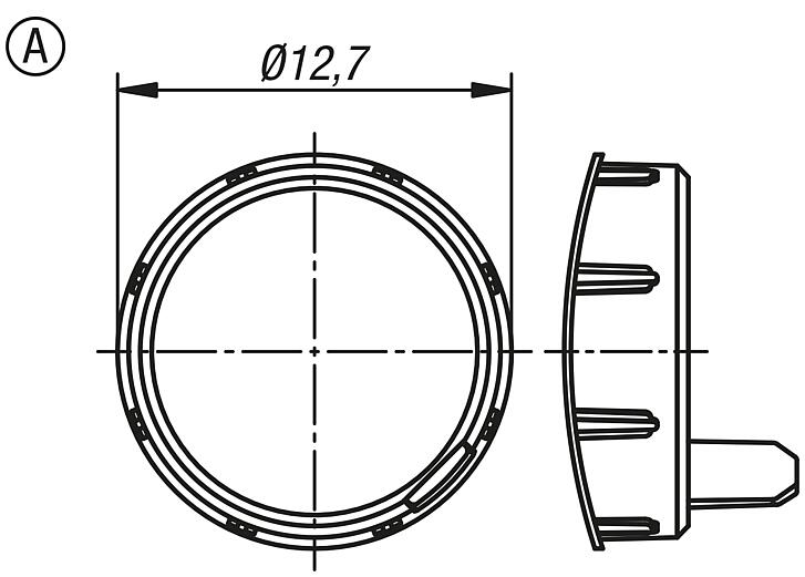 用于 Ø30 I 型 A 型连接器的盖帽