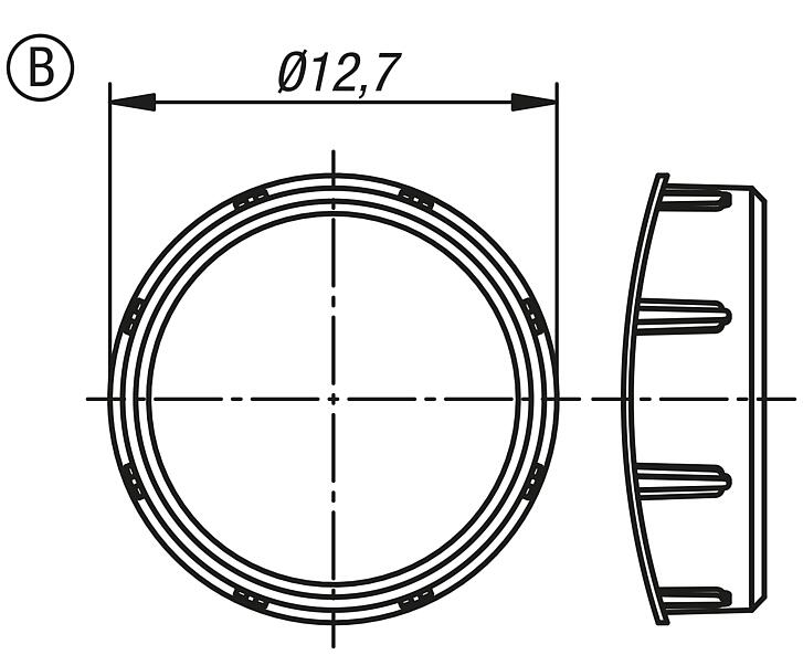 用于 Ø30 I 型 B 型连接器的盖帽