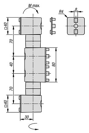 双摩擦接头 40/80/40 I 型