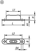 Tubular bubble levels with frame to screw on, Form A, one sight glass