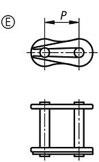 Links DIN ISO 606, Form E