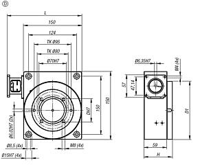 带同轴电气驱动的高负荷定位圆台, D 型