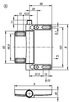 Security hinge switches, long version, Form A