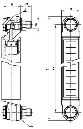 Oil level gauges long version