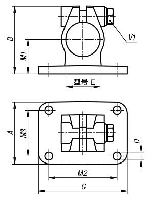 不锈钢法兰管接头 用于线性单元