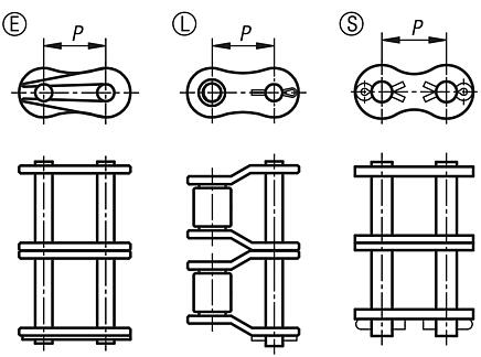 Connecting links duplex DIN ISO 606