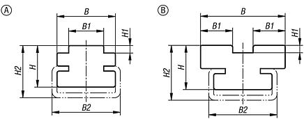 Glide rails PE-UHMW for roller chains DIN ISO 606 for C profiles