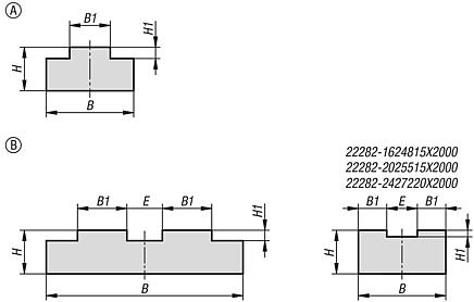 Glide rails PE-UHMW for roller chains DIN ISO 606