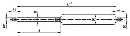 Gas springs stainless steel