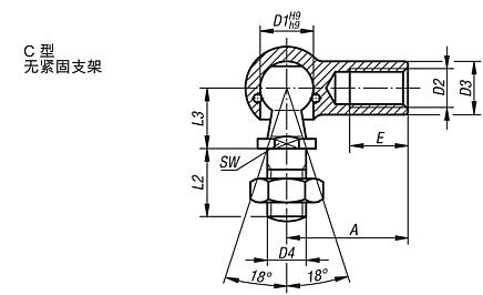 C 型球头接头 DIN 71802